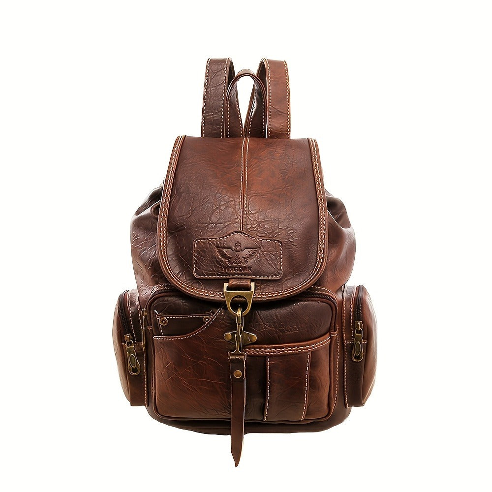 Laptop Backpack – 11 Pockets, PU Leather, Convertible, Waterproof – detail view 5