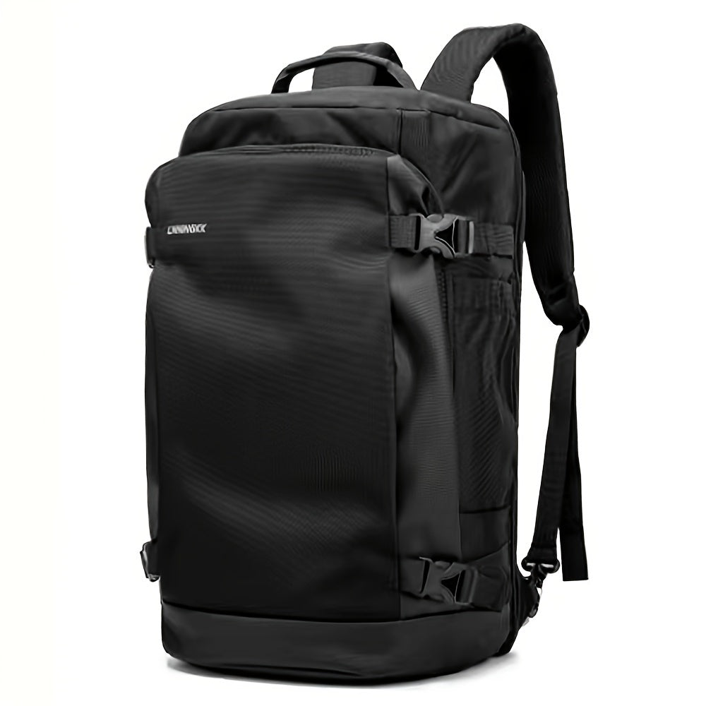 Laptop Backpack 40L Travel Bag with 17.3-Inch Compartment, Clamshell Opening and Black Finish