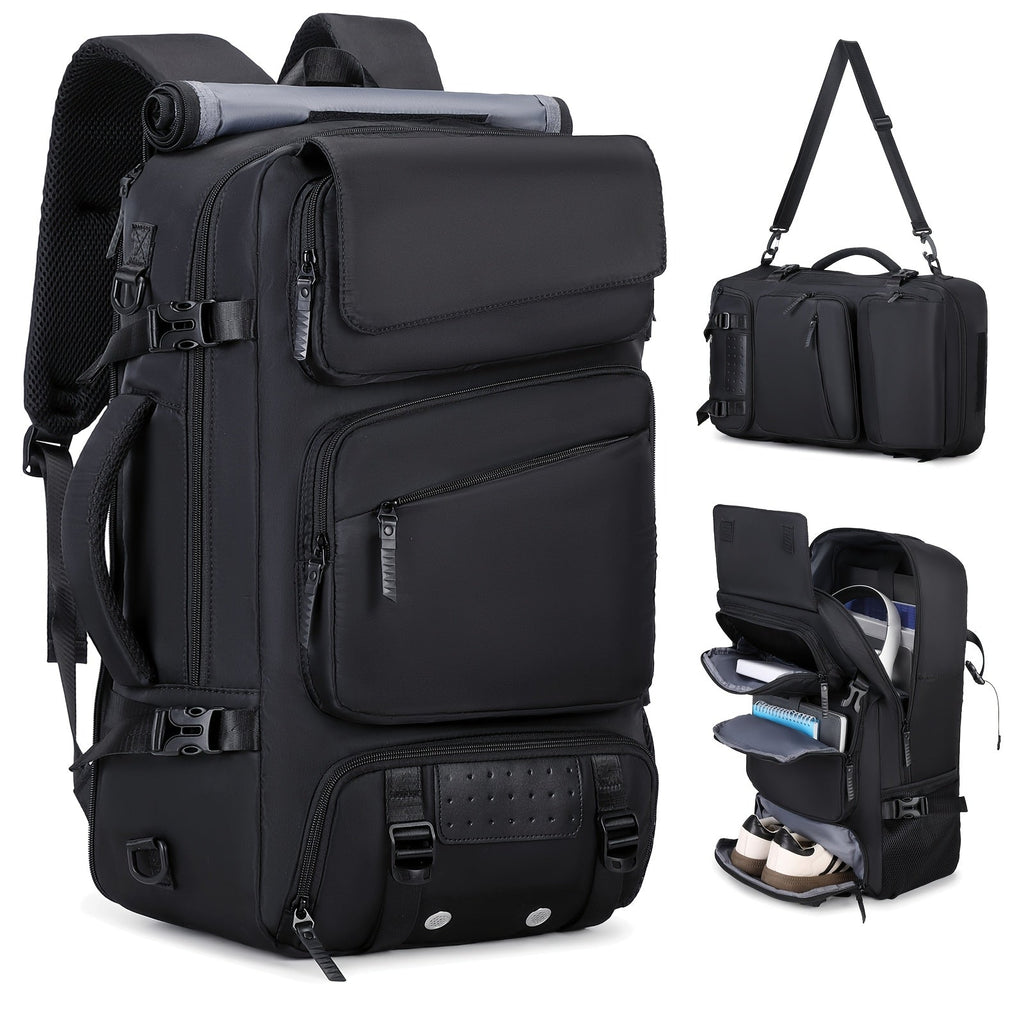Laptop Backpack for 17.3-Inch Devices with Convertible Carry, Shoe Compartment and Carry-On Fit