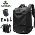 Laptop Backpack with Expandable 60L Vacuum Storage, TSA Lock and Included Compression Pump