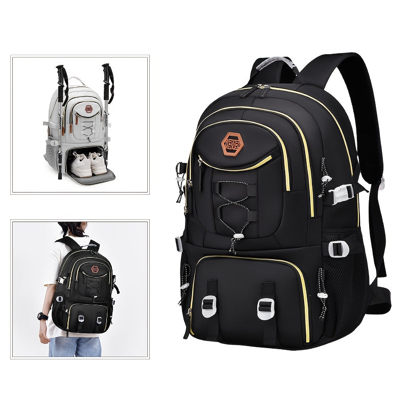 Laptop Backpack with Shoe Compartment, Bow Accent, Adjustable Shoulder Straps and Three Color Choices