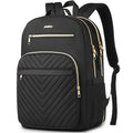 Laptop Backpack Lightweight Women's Work Bag with Separate Tablet Pocket& Padded Straps in Black