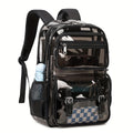 Laptop Backpack in Transparent PVC with Multi-Pocket Storage, Adjustable Straps and 4 Colors