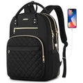 Laptop Backpack for Women with USB Charging Port, Padded Sleeve& Black School-to-Office Style