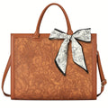 Laptop Bag Tote for 15.6-Inch Devices in Lightweight Textured Leather Look with 2 Colors for Work