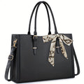 Laptop Bag Tote for 15.6-Inch Devices with Black Exterior, Structured Handles and Multi-Pocket Work Storage