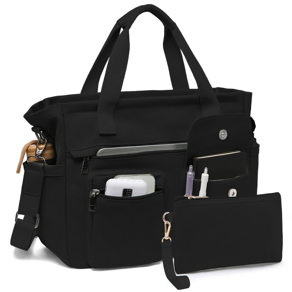 Laptop Bag – 2 Piece, Canvas, Nylon, Adjustable Strap – detail view 3