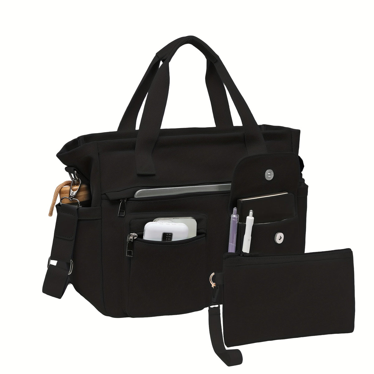 Laptop Bag – 2 Piece, Canvas, Nylon, Adjustable Strap – detail view 2