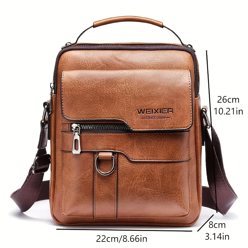 Leather-Look Messenger Bag for 8-Inch Tablets with Card Wallet in Three with the Listed Color, Size or Set Options for Everyday Carry