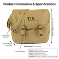 Laptop Bag Canvas Messenger with Buckle Flap, Multi-Pocket Storage and Removable Shoulder Strap