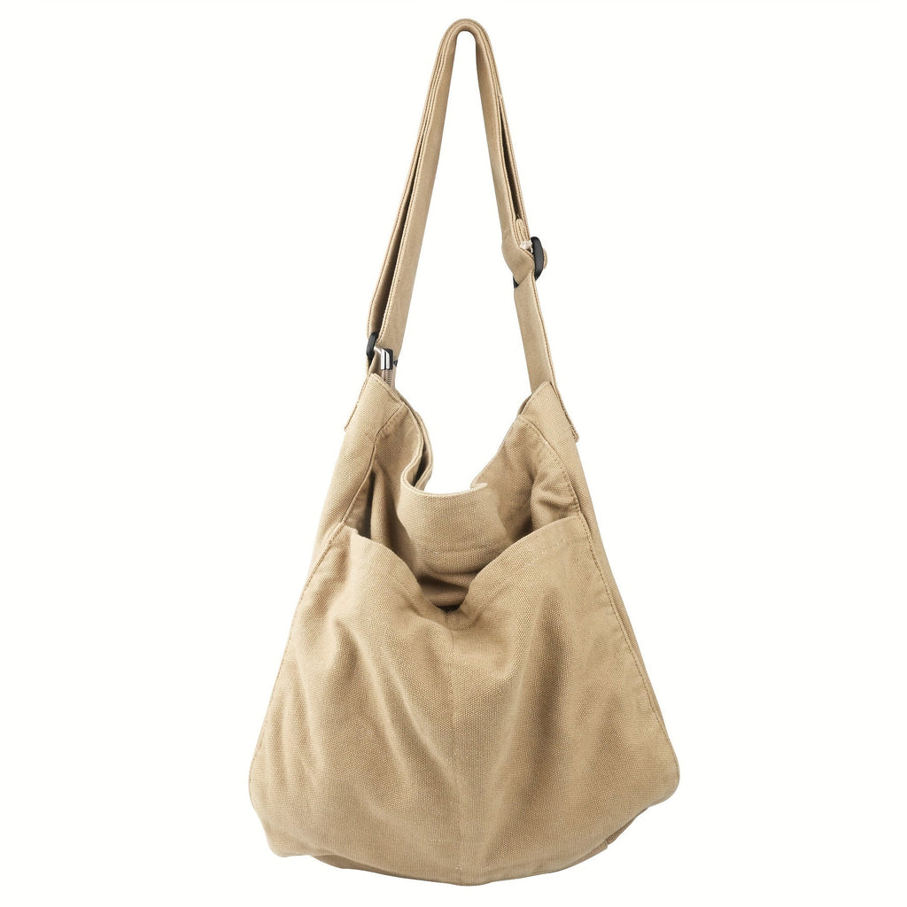 Laptop Bag Large Canvas Multi-Pocket Tote with Adjustable Strap, 13-Inch Height and Eleven Colors