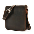 Laptop Bag Messenger in Top-Layer Cowhide with Multi-Compartment Flap and 2 Brown Colorways