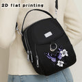 Moonlight Butterfly Messenger Bag with Adjustable Strap and Three Art Print Options for Work and Travel
