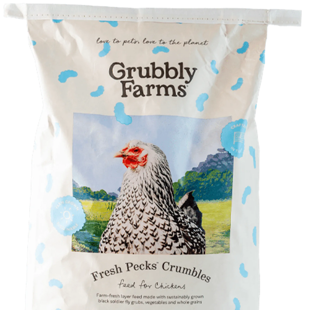 Layer chicken feed with grub protein and whole grains, product image 1