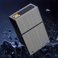 Lighters & Smoking Accessories – Cigarette Case with Built-In Rechargeable Lighter for Men – Windproof