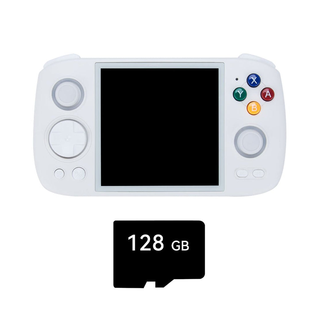 Handheld Game Console Anbernic RG Cube with 3.95-Inch IPS OCA Full-Lamination, 720x720 (Square), Multi-Touch, 128GB game-card bundle