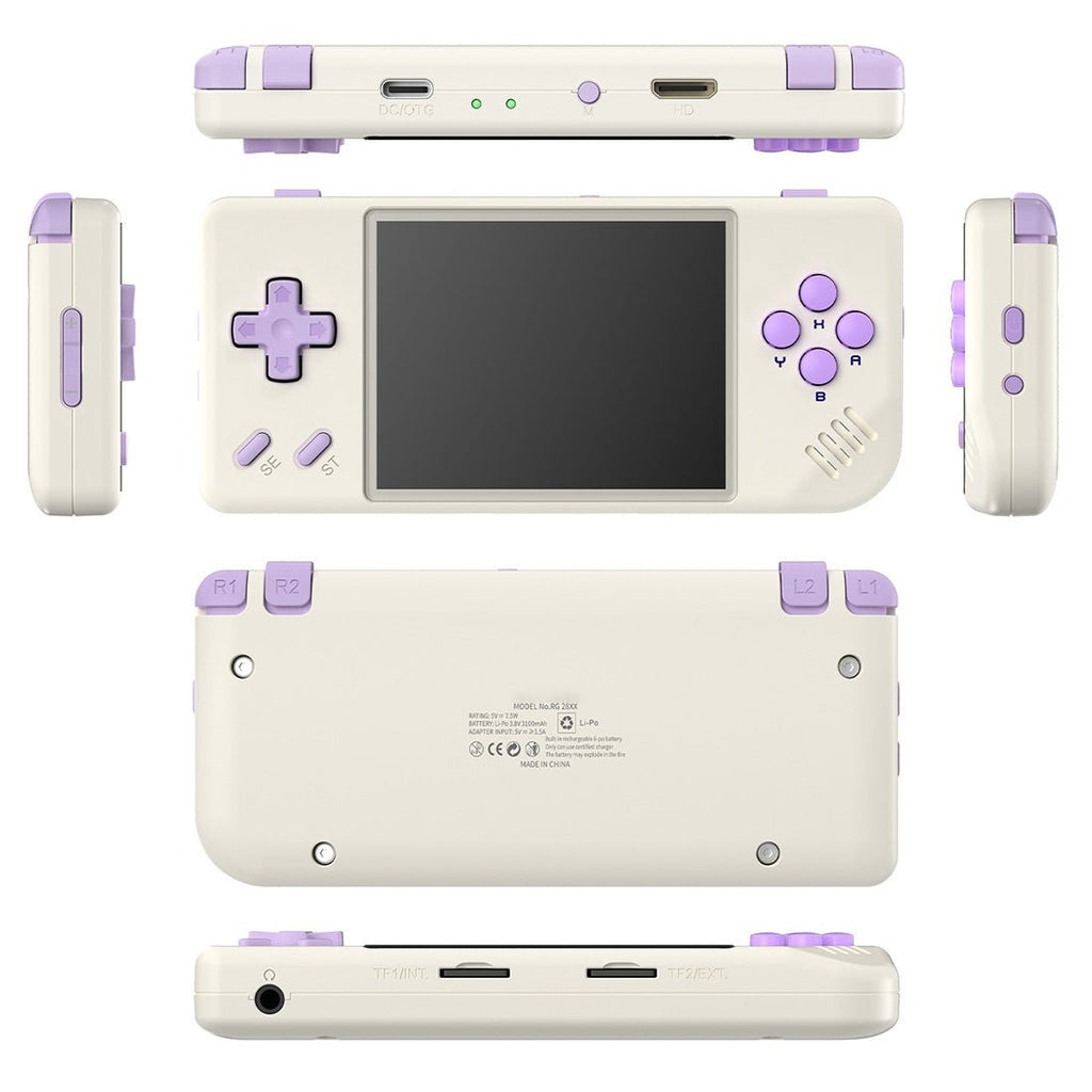 Handheld Game Console Anbernic RG28XX Compact with 2.8-Inch IPS OCA Full-Lamination, 640x480, 64GB or 128GB Options, 3100mAh Battery, HDMI