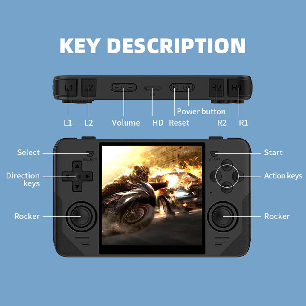 Handheld Game Console Powkiddy RGB30 with 4-Inch IPS OCA fully laminated, 720x720 (1:1 square), 16GB+64GB or 16GB+128GB Options