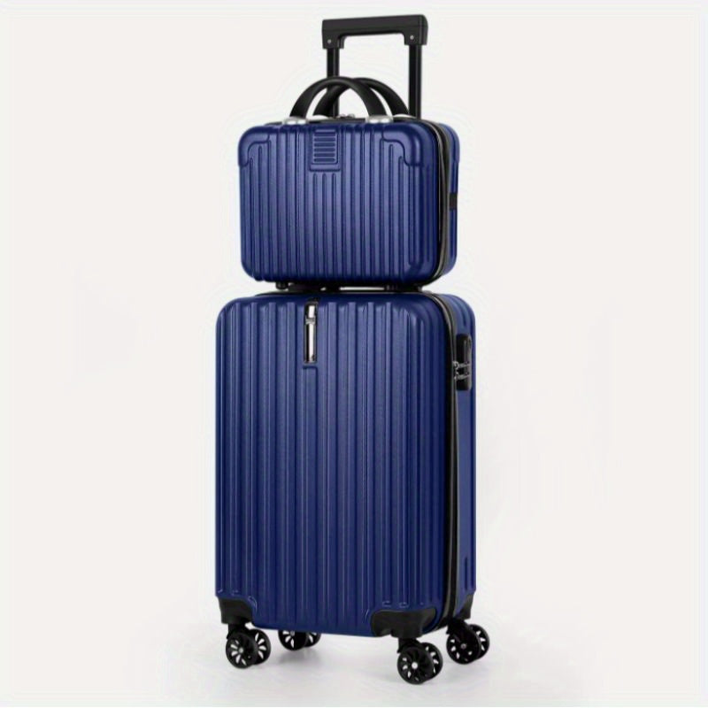 Luggage Set 2-Piece ABS+PC Hardshell with 20-Inch Suitcase, 14-Inch Cosmetic Case, TSA Lock & Spinners