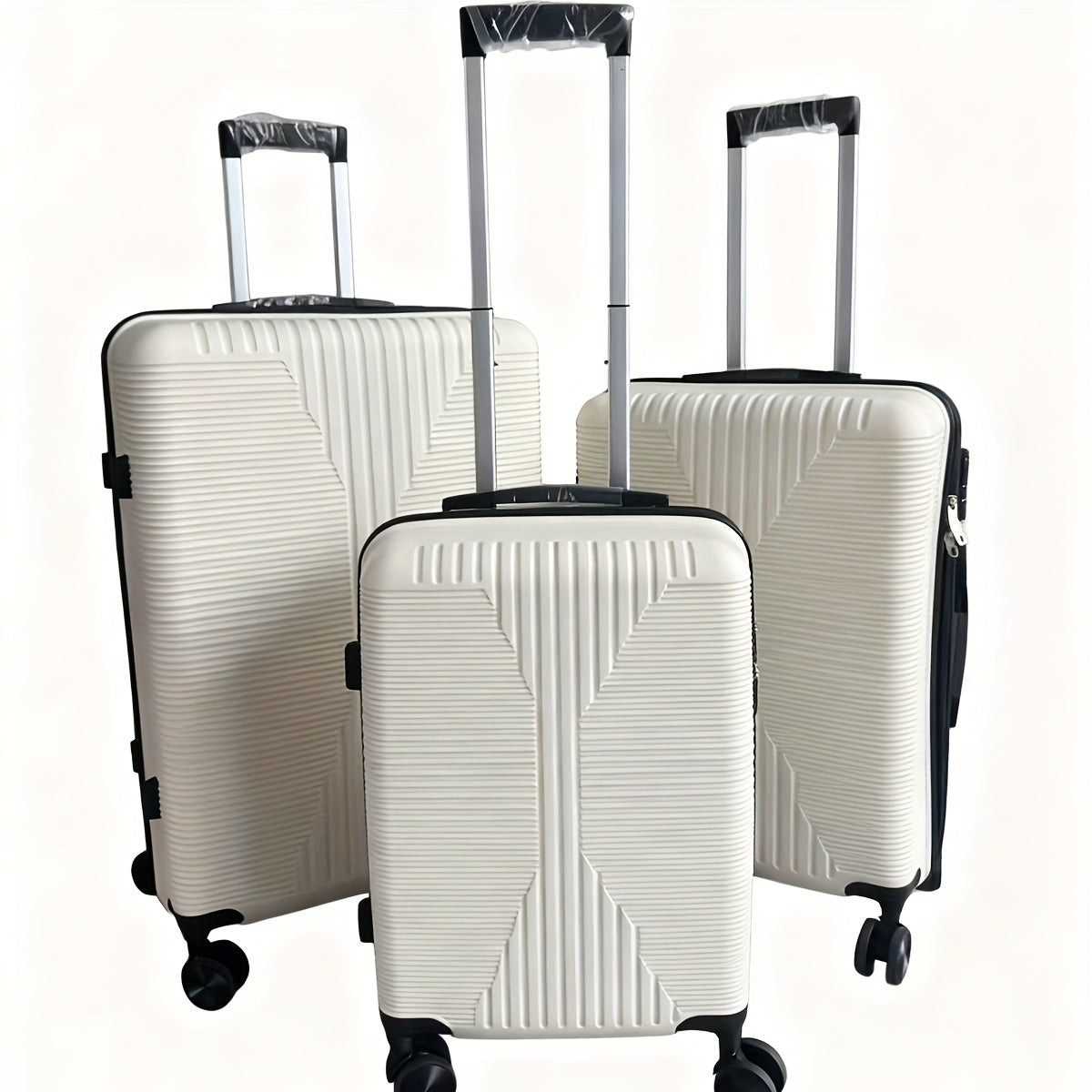Luggage Set – Three ABS Hardshell Spinner Cases in 20, 24 and 28-Inch Sizes with Combination Lock