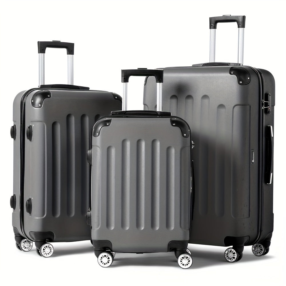Luggage Set – Three ABS Hardshell Cases with Reinforced Corners, Spinner Wheels and 20–28-Inch Sizes
