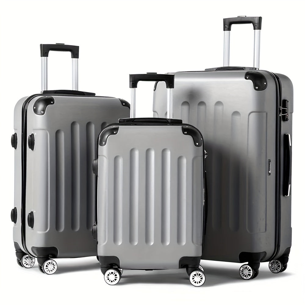 Luggage Set – Three ABS Hardshell Cases with Reinforced Corners, Spinner Wheels and 20–28-Inch Sizes