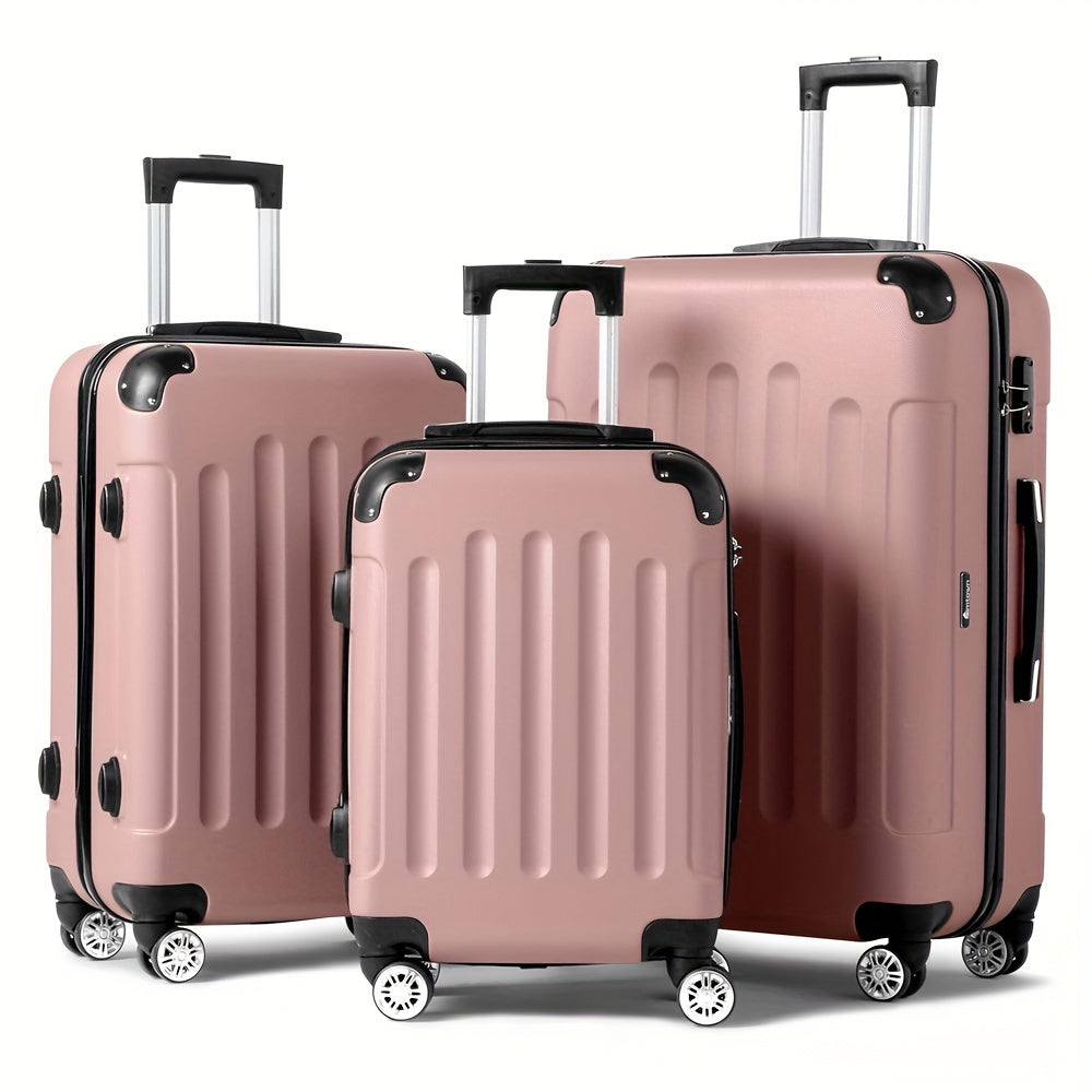 Luggage Set – Three ABS Hardshell Cases with Reinforced Corners, Spinner Wheels and 20–28-Inch Sizes