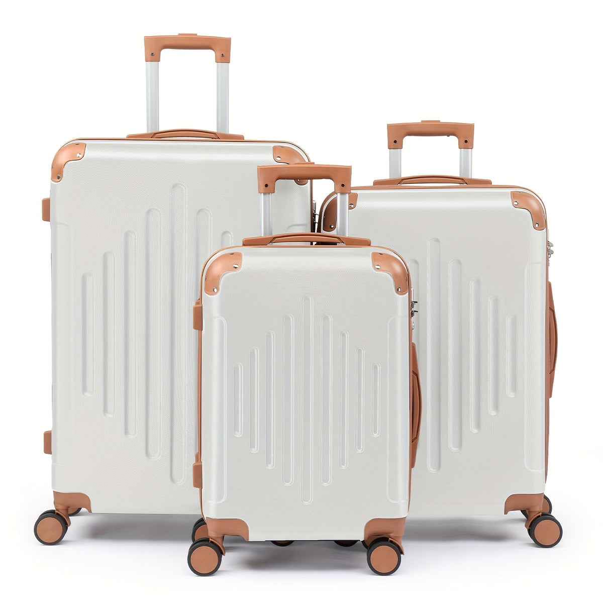 Luggage Set – Three ABS Hardshell Cases with Reinforced Corners, Spinner Wheels and 20–28-Inch Sizes