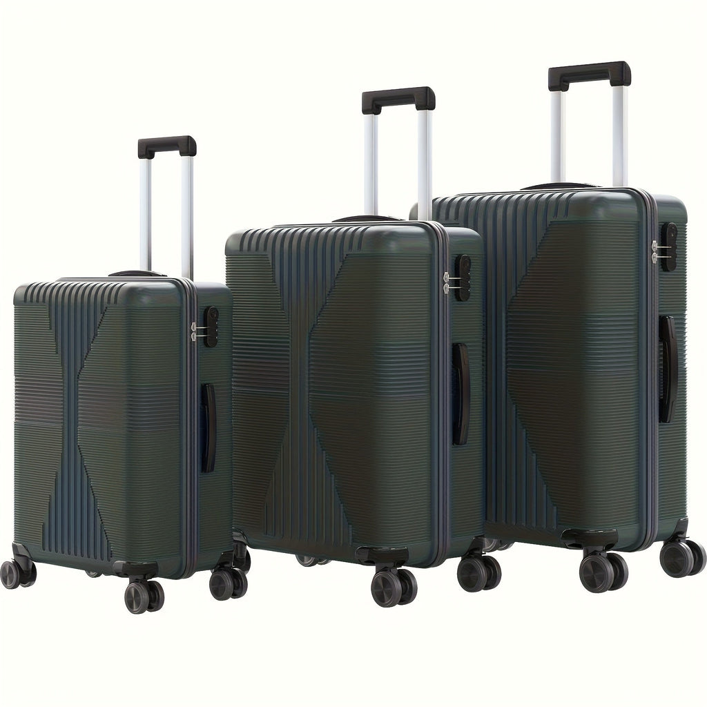 Luggage Set 3-Piece Lightweight Hardshell with 20/24/28 Inch Cases & 360° Four-Wheel Spinners