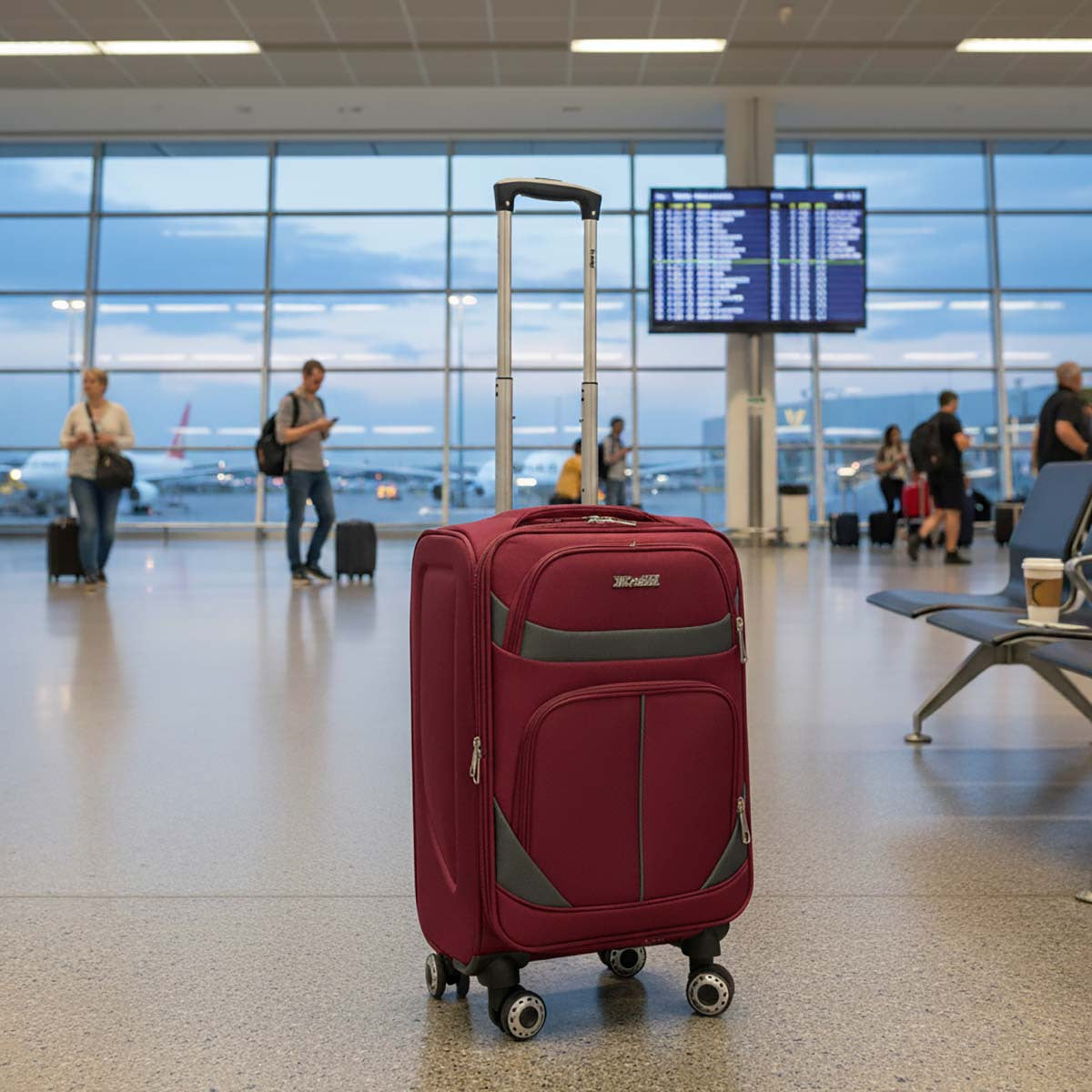 Luggage Set Softside Spinner Collection with 22–34 Inch Options, 2-Inch Expansion & Combination Lock