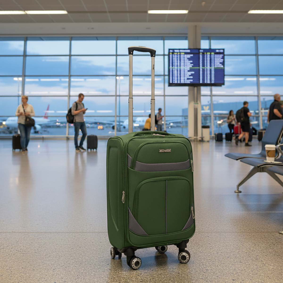 Luggage Set Softside Spinner Collection with 22–34 Inch Options, 2-Inch Expansion & Combination Lock