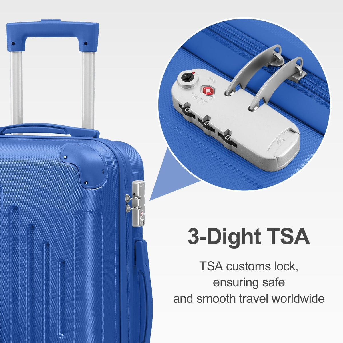 Luggage Set – 3-Piece, Hardshell, TSA Lock, Lightweight – detail view 18