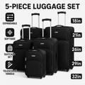 Luggage Set 5-Piece Expandable Softside Collection with 18/21/26/29/32 Inch Bags & Inline Wheels