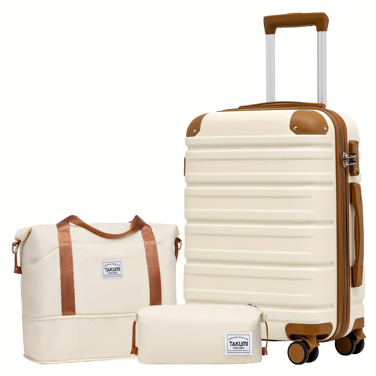 Luggage Set – ABS Hardshell Three or Five-Piece Configurations with Matching Duffel and Spinner Wheels