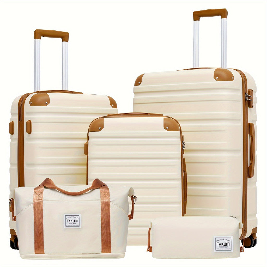 Luggage Set – ABS Hardshell Three or Five-Piece Configurations with Matching Duffel and Spinner Wheels