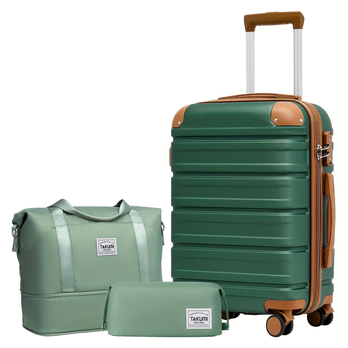 Luggage Set – ABS Hardshell Three or Five-Piece Configurations with Matching Duffel and Spinner Wheels