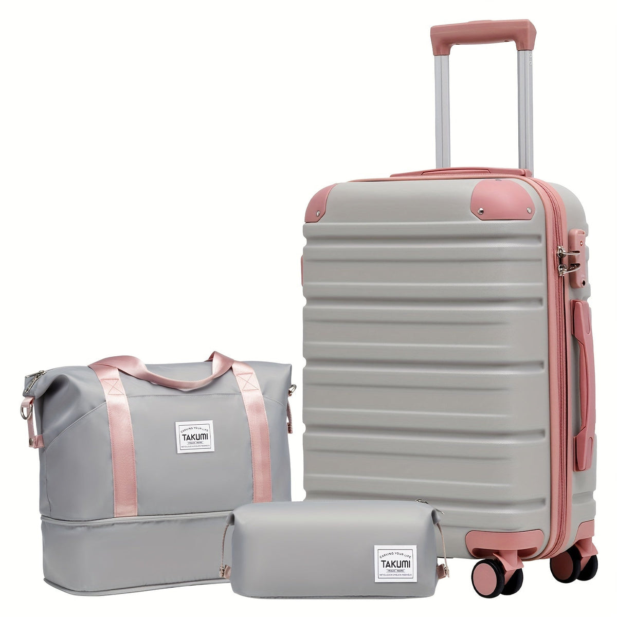 Luggage Set – ABS Hardshell Three or Five-Piece Configurations with Matching Duffel and Spinner Wheels
