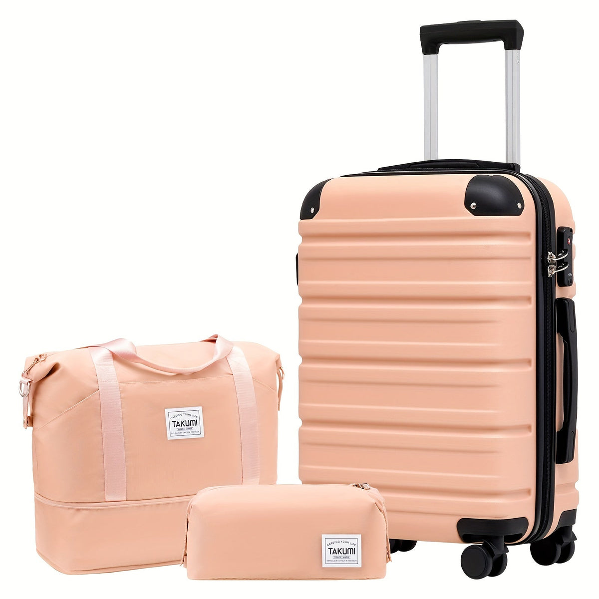Luggage Set – ABS Hardshell Three or Five-Piece Configurations with Matching Duffel and Spinner Wheels