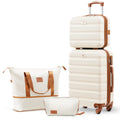 Luggage Set ABS Hardshell Multi-Configuration Collection with Cosmetic Bag, Combination Lock & Spinner Wheels