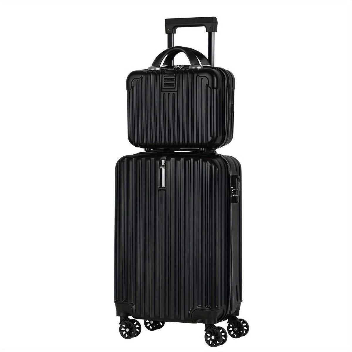 2-Piece Travel Set with 14-Inch Makeup Case, 20-Inch Rolling Suitcase, TSA Lock and Four Color Options