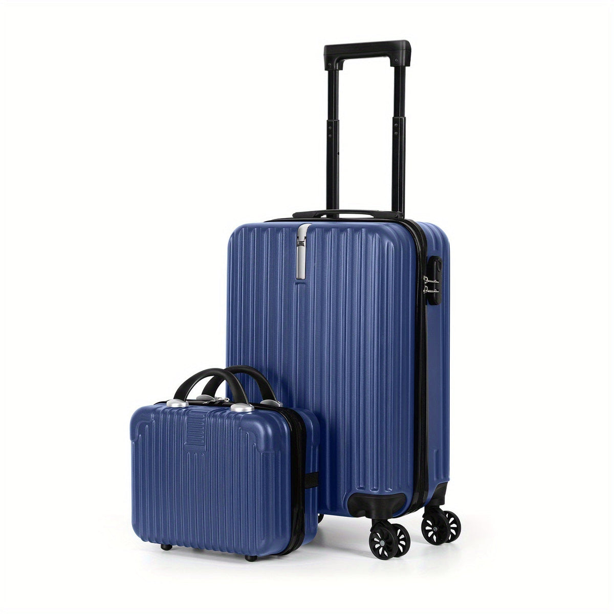 2-Piece Travel Set with 14-Inch Makeup Case, 20-Inch Rolling Suitcase, TSA Lock and Four Color Options