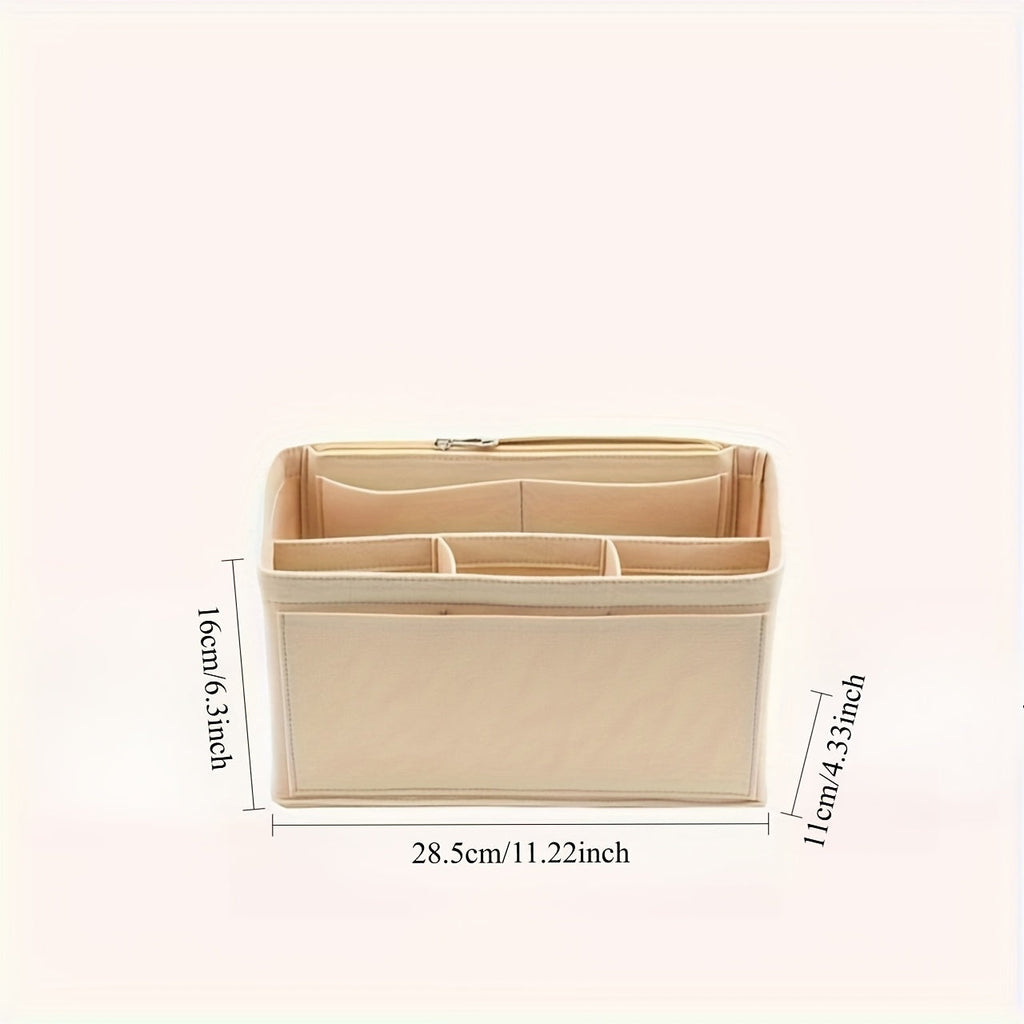 Felt Makeup Bag in 3 Color Options for Travel & Daily Cosmetic Organization with the Listed Color, Size or Set Options for Everyday Carry