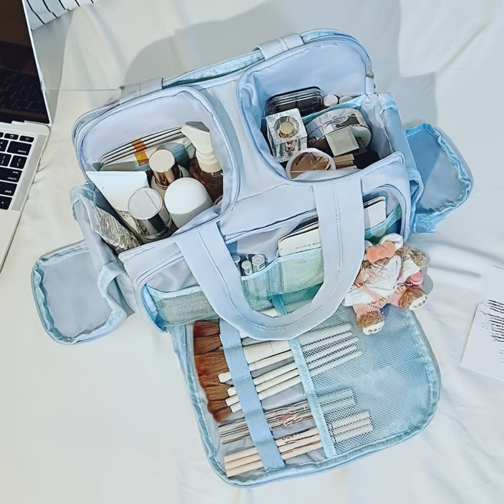 Travel Makeup Bag – Nylon, Large Capacity, for Travel & Everyday Use – front view