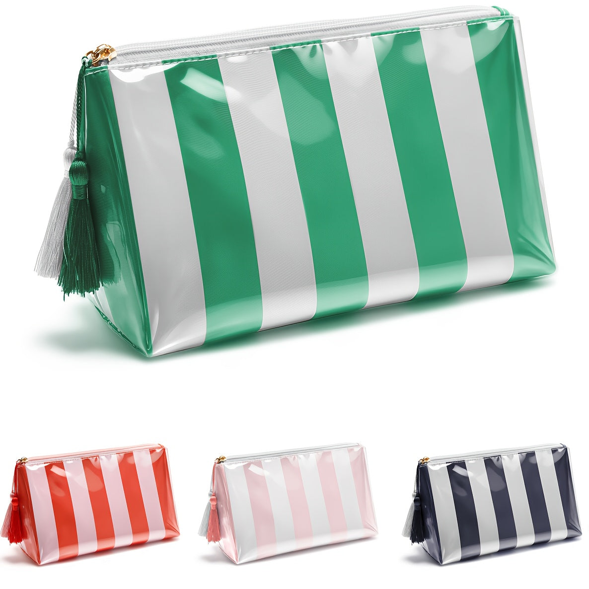 Makeup Bag Compact Coated Travel Pouch with Polyester Lining for Travel, Vanity and Everyday Beauty Storage