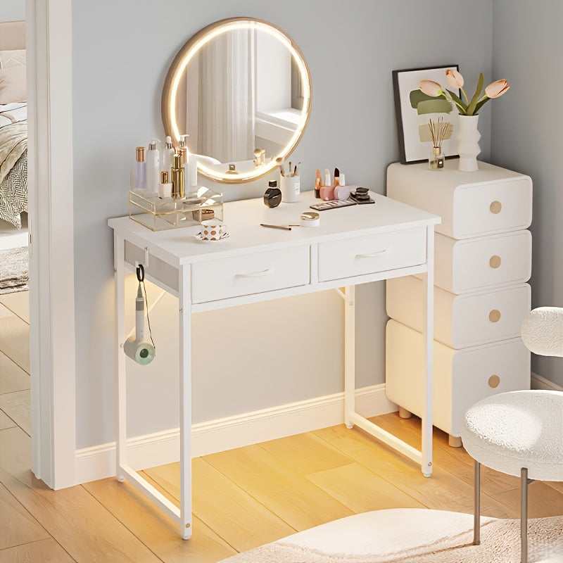 Makeup Vanity Desk, Bedroom Dressing Table for Dressing and Daily Routines