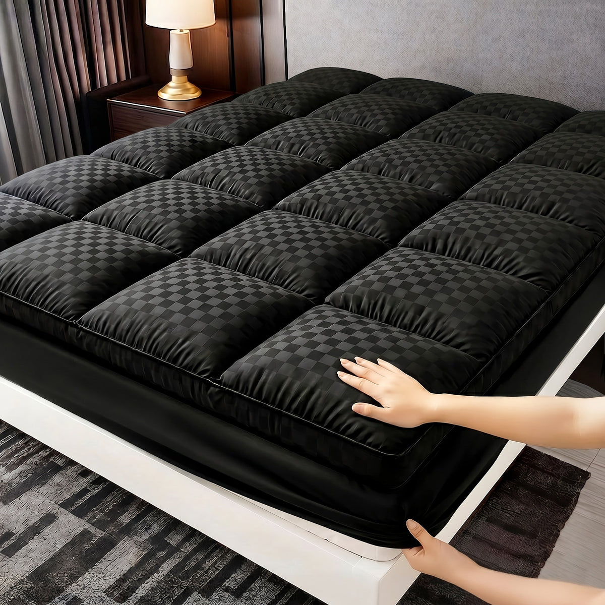 Mattress Cover shown in the Black, King option