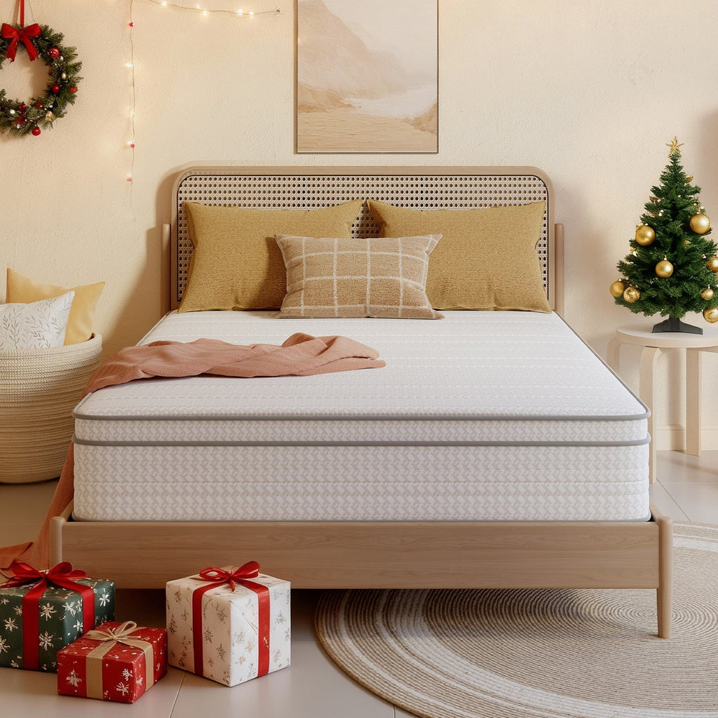 Mattress Pocket-Spring Hybrid with Pillow Top in 6- to 14-Inch Profiles and Six Size Families