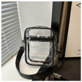 Clear Stadium Crossbody Bag with Front Zip Pocket, Adjustable Strap & 8.27-Inch Transparent Event Design