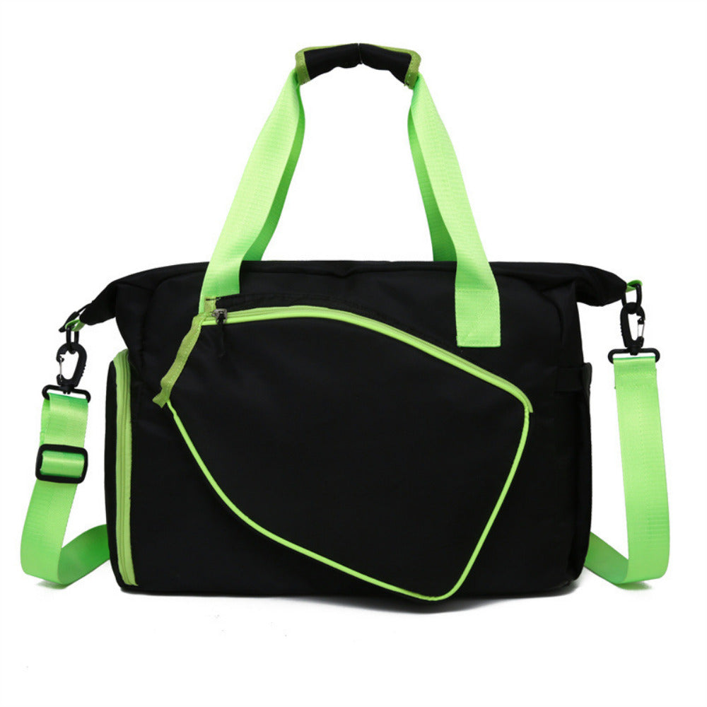Pickleball Tote Bag with Shoe Compartment, Paddle Holder & Bottle Pocket, Lightweight Court Duffel for Men and Women