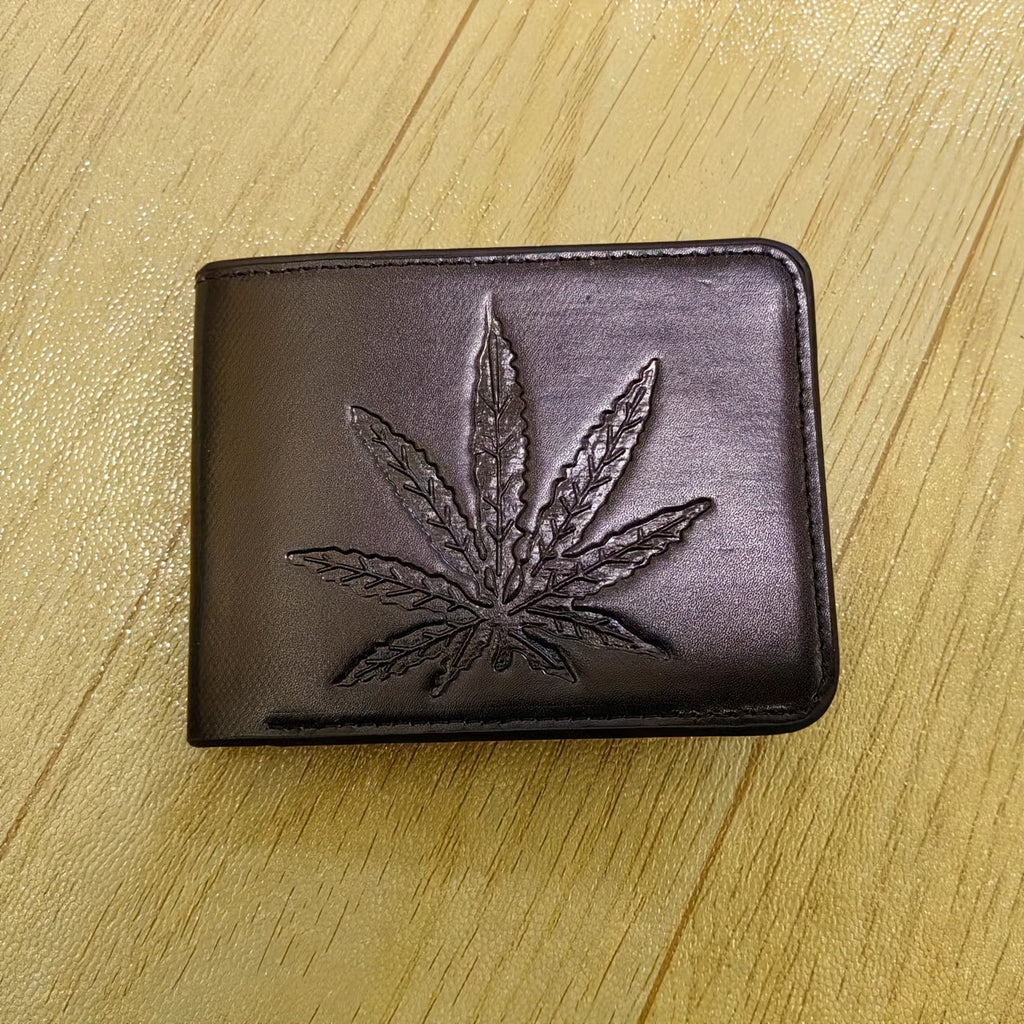Men's Wallet with Embossed Leaf Bifold, textured Card Storage and 3 Classic Colors for Daily Carry